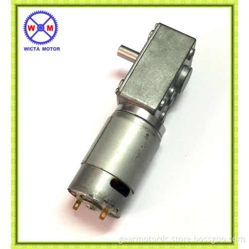 Ling lifespan High torque dc worm 12v 24v right angle gear motor